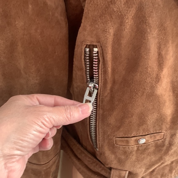 BLANKNYC Suede Moto Jacket Size XS‎ Coffee Bean Brown - Picture 10 of 12